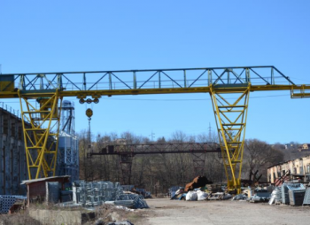 Industrial site with a railway line in Kharkov